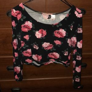 H&M DIVIDED Floral Crop Top
